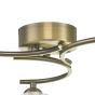 Nakita 3 Light Semi Flush Antique Brass With Clear/Opal Glass