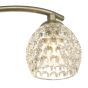Nakita 3 Light Semi Flush Antique Brass With Dimpled Open Glass