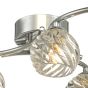 Nakita 6lt Semi Flush Polished Chrome With Twisted Open Glass