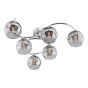Nakita 6lt Semi Flush Polished Chrome With Organic Smoked Glass