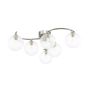 Nakita 6 Light Semi Flush Polished Chrome With Clear Hammered Glass