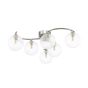 Nakita 6 Light Semi Flush Polished Chrome With Clear Hammered Glass