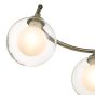 Nakita 6 Light Semi Flush Antique Brass With Clear/Opal Glass