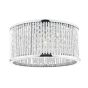 Nantes 3 Light Flush Polished Chrome and Clear