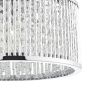 Nantes 3 Light Flush Polished Chrome and Clear