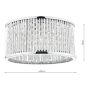 Nantes 3 Light Flush Polished Chrome and Clear