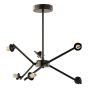 Naron 6 Light Semi-Flush Satin Black Fitting Only