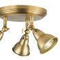 Nathaniel 3 Light Plate Spotlight Aged Brass