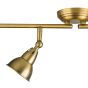 Nathaniel 4 Light Bar Spotlight Aged Brass