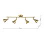 Nathaniel 4 Light Bar Spotlight Aged Brass
