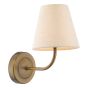 Navarro Rechargeable Wall Light Antique Bronze With Linen Shade LED