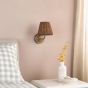Navarro Rechargeable Wall Light Antique Bronze With Rattan Shade LED