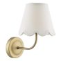 Navarro Rechargeable Wall Light Matt Antique Brass With Shade LED
