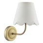 Navarro Rechargeable Wall Light Matt Antique Brass With Shade LED
