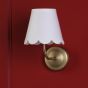 Navarro Rechargeable Wall Light Matt Antique Brass With Shade LED