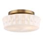 Neema 2 Light Flush Opal Glass and Antique Bronze
