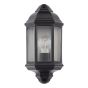 Nelson Outdoor Wall Light Matt Black and Glass IP44