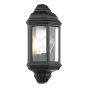 Nelson Outdoor Wall Light Matt Black and Glass IP44
