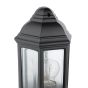 Nelson Outdoor Wall Light Matt Black and Glass IP44