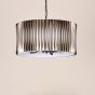 Netra 3 Light Pendant Satin Bronze and Ivory