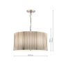 Netra 3 Light Pendant Satin Bronze and Ivory