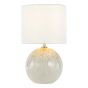 Nicolette Twin Pack Table Lamp Pink and Cream Ceramic With Linen Shade