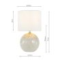 Nicolette Twin Pack Table Lamp Pink and Cream Ceramic With Linen Shade