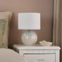 Nicolette Twin Pack Table Lamp Green and Cream Ceramic With Linen Shade