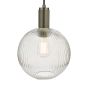 Nikolas Pendant Antique Chrome Ribbed Round Glass 