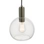 Nikolas Pendant Antique Chrome Round Clear Glass