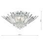 Nimbus 5 Light Flush Polished Chrome Crystal