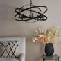 Nitya 8 Light Pendant Matt Black