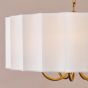 Noura 5 Light Pendant Antique Bronze and Ivory Scallop Shade