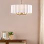 Noura 5 Light Pendant Antique Bronze and Ivory Scallop Shade