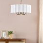Noura 5 Light Pendant Antique Bronze and Ivory Scallop Shade