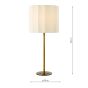 Noura Table Lamp Antique Bronze and Ivory With Shade