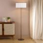 Noura Floor Lamp Antique Bronze and Ivory Ivory Scallop Shade