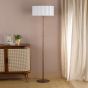 Noura Floor Lamp Antique Bronze and Ivory Ivory Scallop Shade
