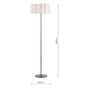 Noura Floor Lamp Antique Bronze and Ivory Ivory Scallop Shade