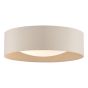Nysa 2 Light Flush Taupe Faux Silk and Opal Frosted Acrylic Diffuser