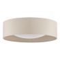 Nysa 2 Light Flush Taupe Faux Silk and Opal Frosted Acrylic Diffuser