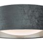 Nysa 2 Light Flush Velvet Dark Grey Shade 40cm
