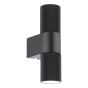 Obi 2 Light Outdoor Wall Light Matt Black IP54