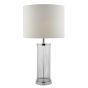 Olalla Table Lamp Polished Chrome Clear Glass With Shade