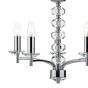 Oleana 5 Light Armed Pendant Polished Chrome and Crystal Fitting Only