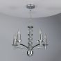 Oleana 5 Light Armed Pendant Polished Chrome and Crystal Fitting Only