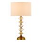 Oleana Table Lamp Antique Bronze and Amber Crystal With Shade