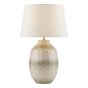 Omari Table Lamp Green Ceramic and Antique Brass With Shade
