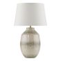 Omari Table Lamp Green Ceramic and Antique Brass With Shade