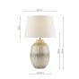 Omari Table Lamp Green Ceramic and Antique Brass With Shade